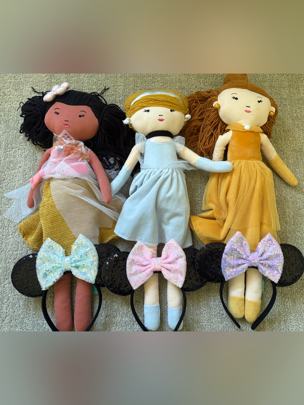 Plush Disney Princess Doll Minnie Ears Disneyland